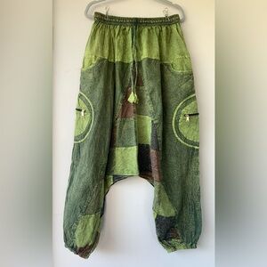 Patchwork Harem Pants